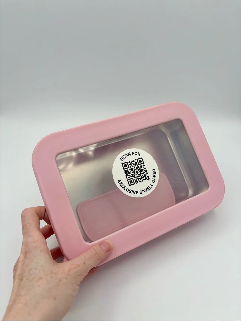 NWT Swell Stainless Steel Removable Divider Food Storage Peony Bento Box 60 oz
